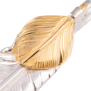 Gold Top Silver Feather (Right)(XL) #00180