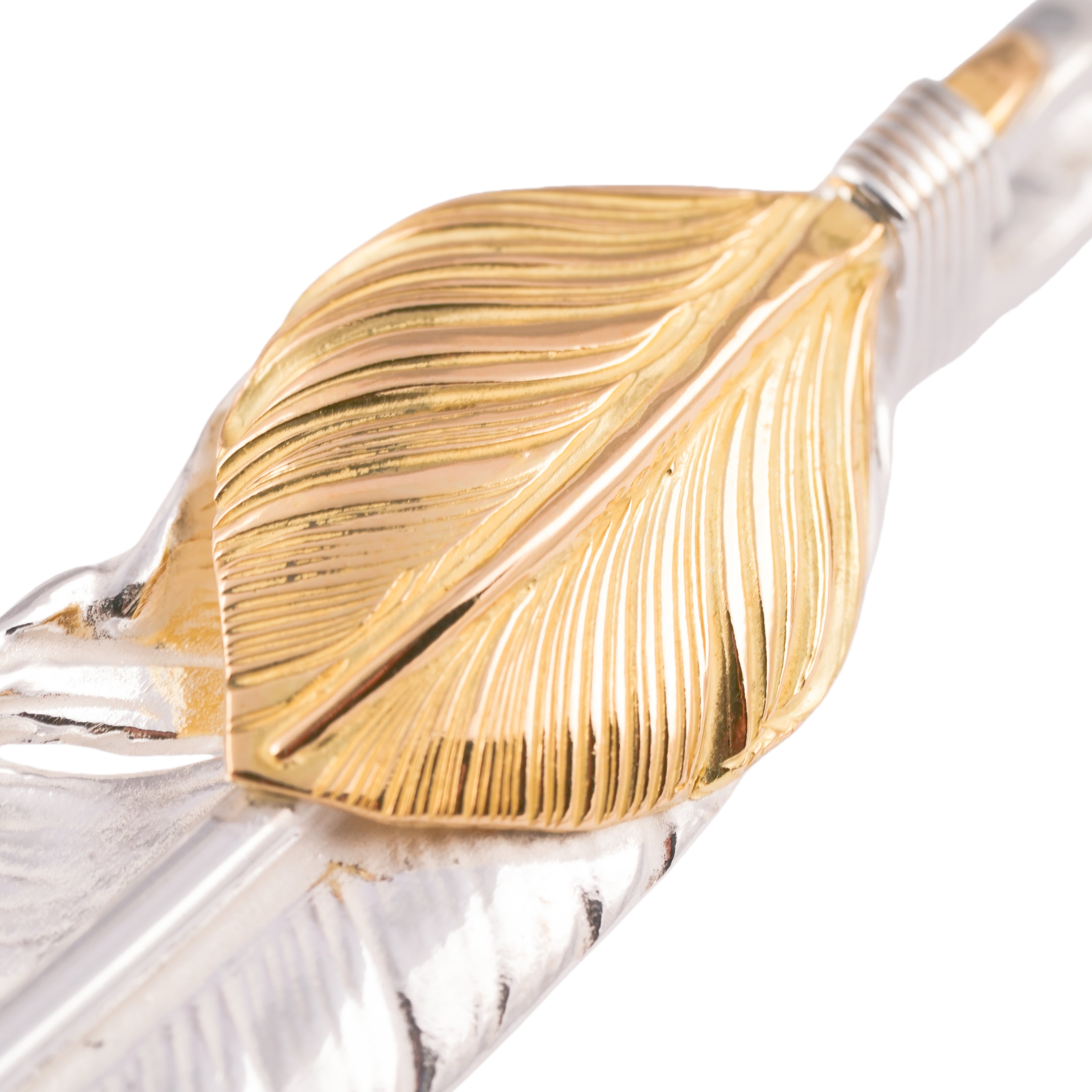 Gold Top Silver Feather (Right)(XL) #00180