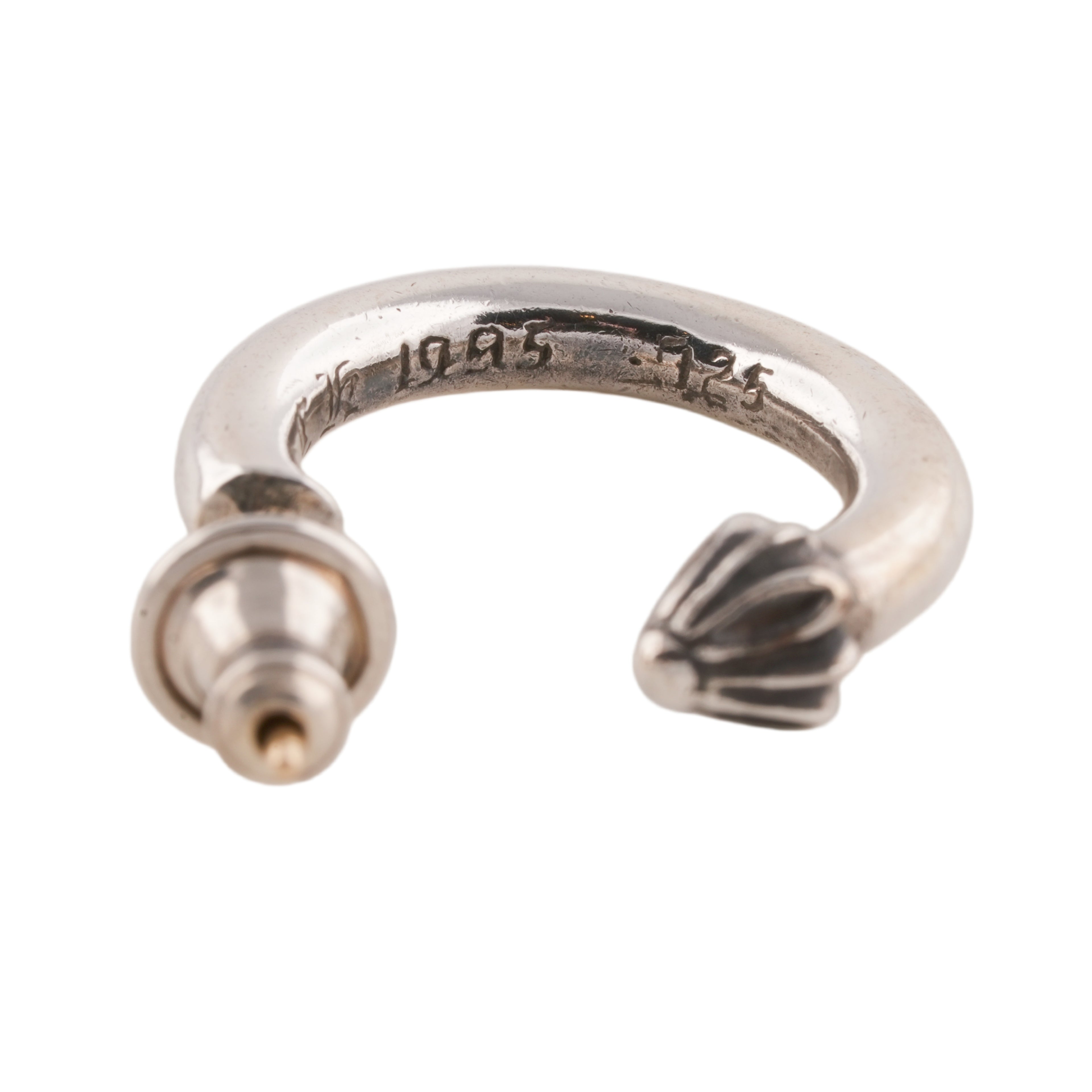 Plain Cross Nail Hoop Earring #00408