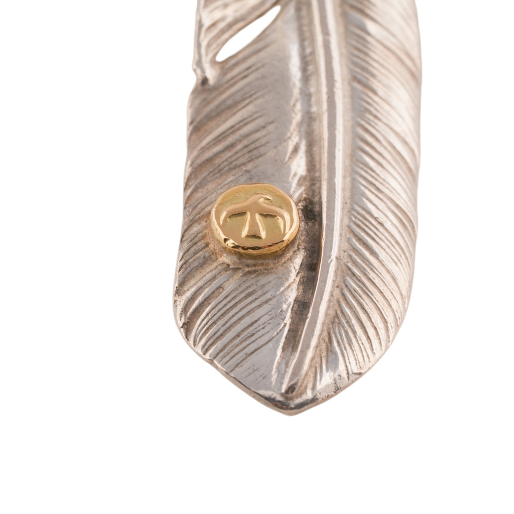 Claw Silver Feather w/ Gold Stamp (Right)(XL) #00342