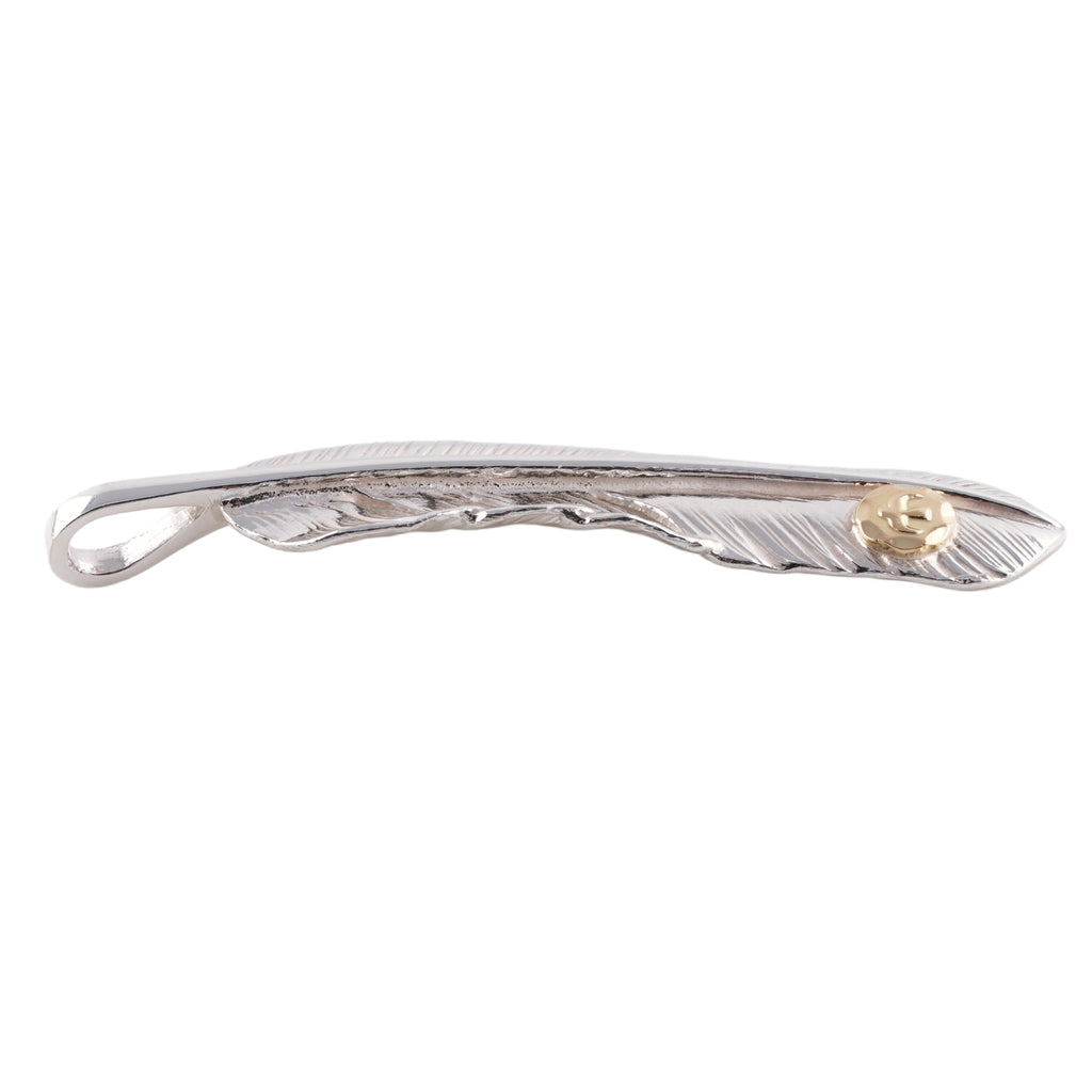 Gold Stamp Silver Feather (Right)(XL) #00554