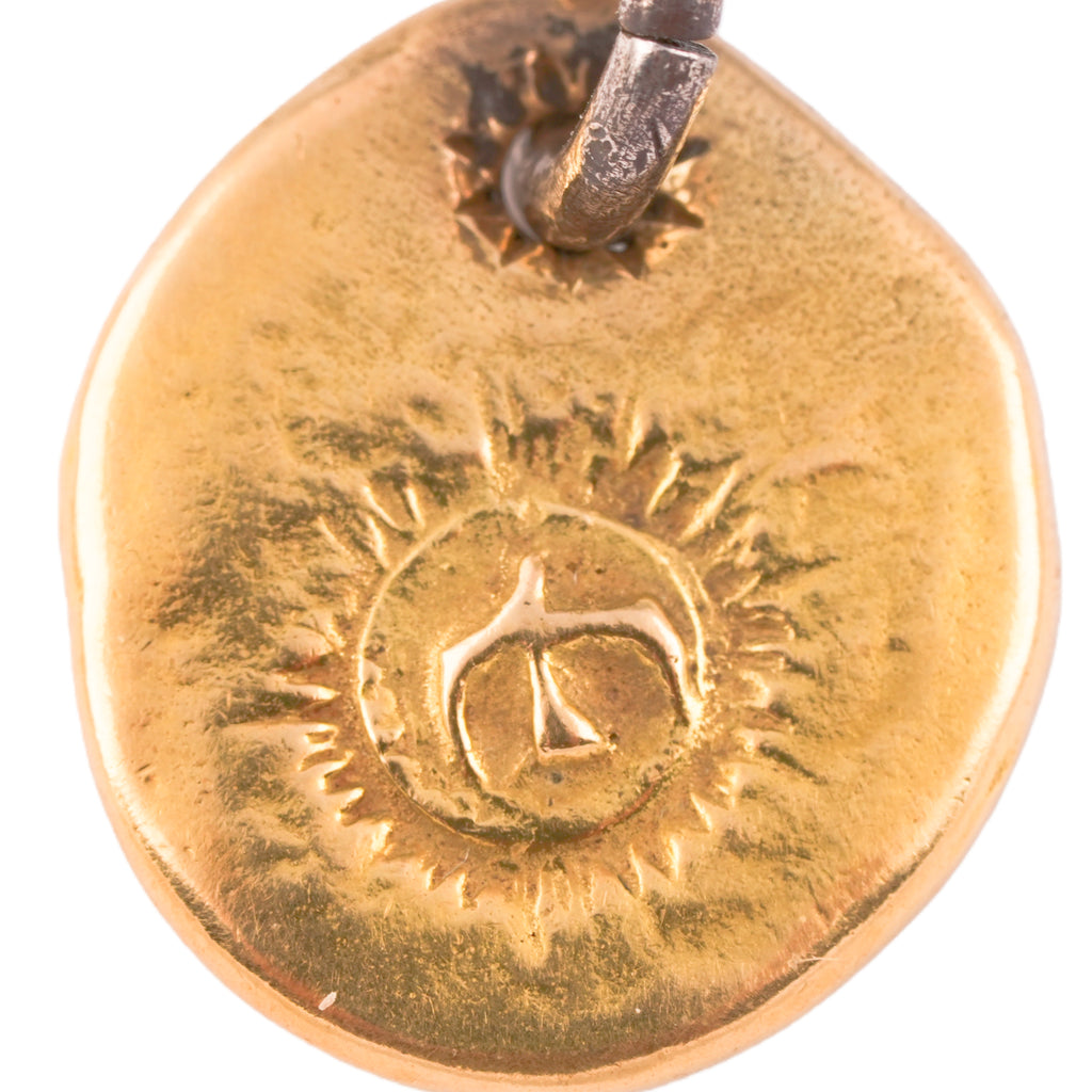 Eagle-in-Sun Gold Medallion Pendant (L) #00124