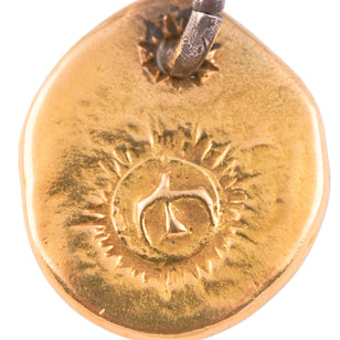 Eagle-in-Sun Gold Medallion Pendant (L) #00124