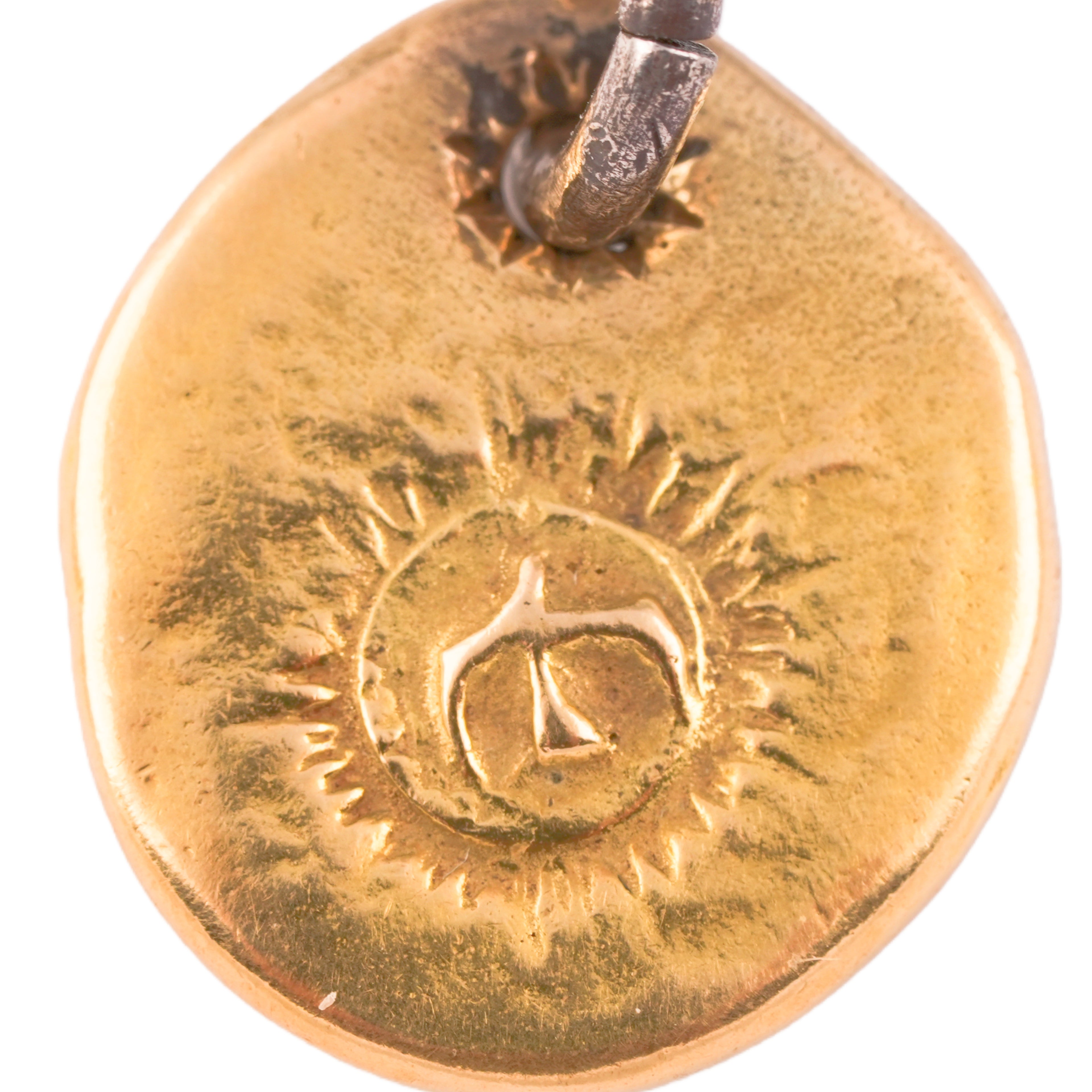 Eagle-in-Sun Gold Medallion Pendant (L) #00124
