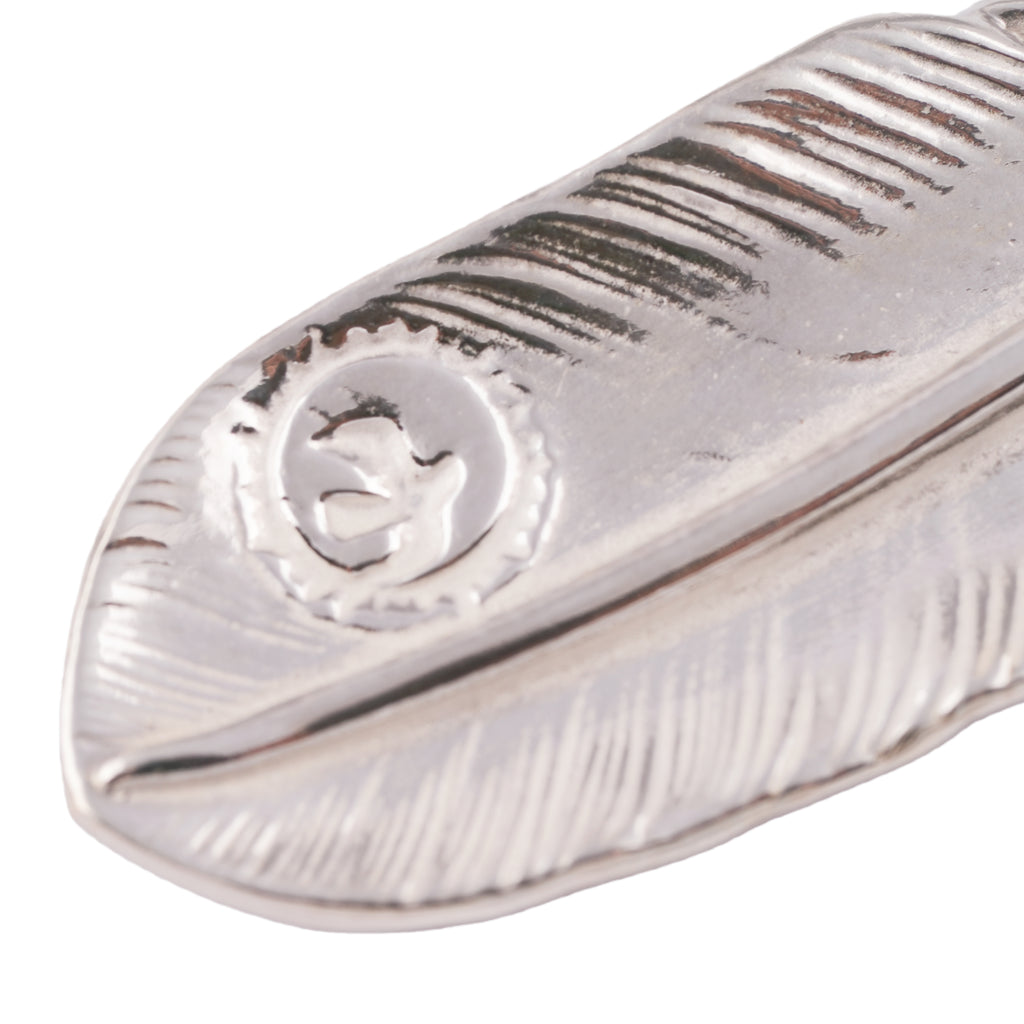 Gold Stamp Silver Feather (Left)(XL) #00189