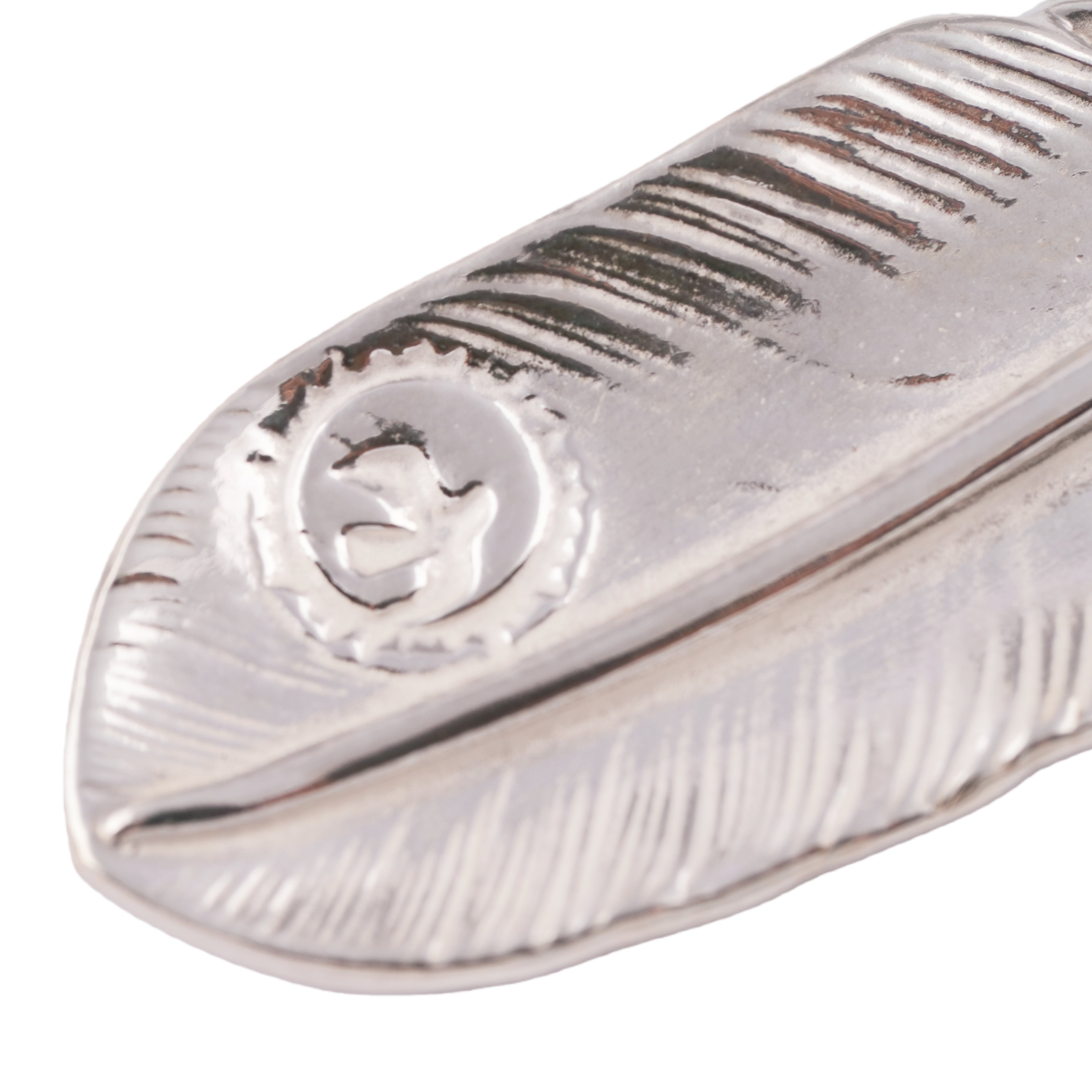 Gold Stamp Silver Feather (Left)(XL) #00189