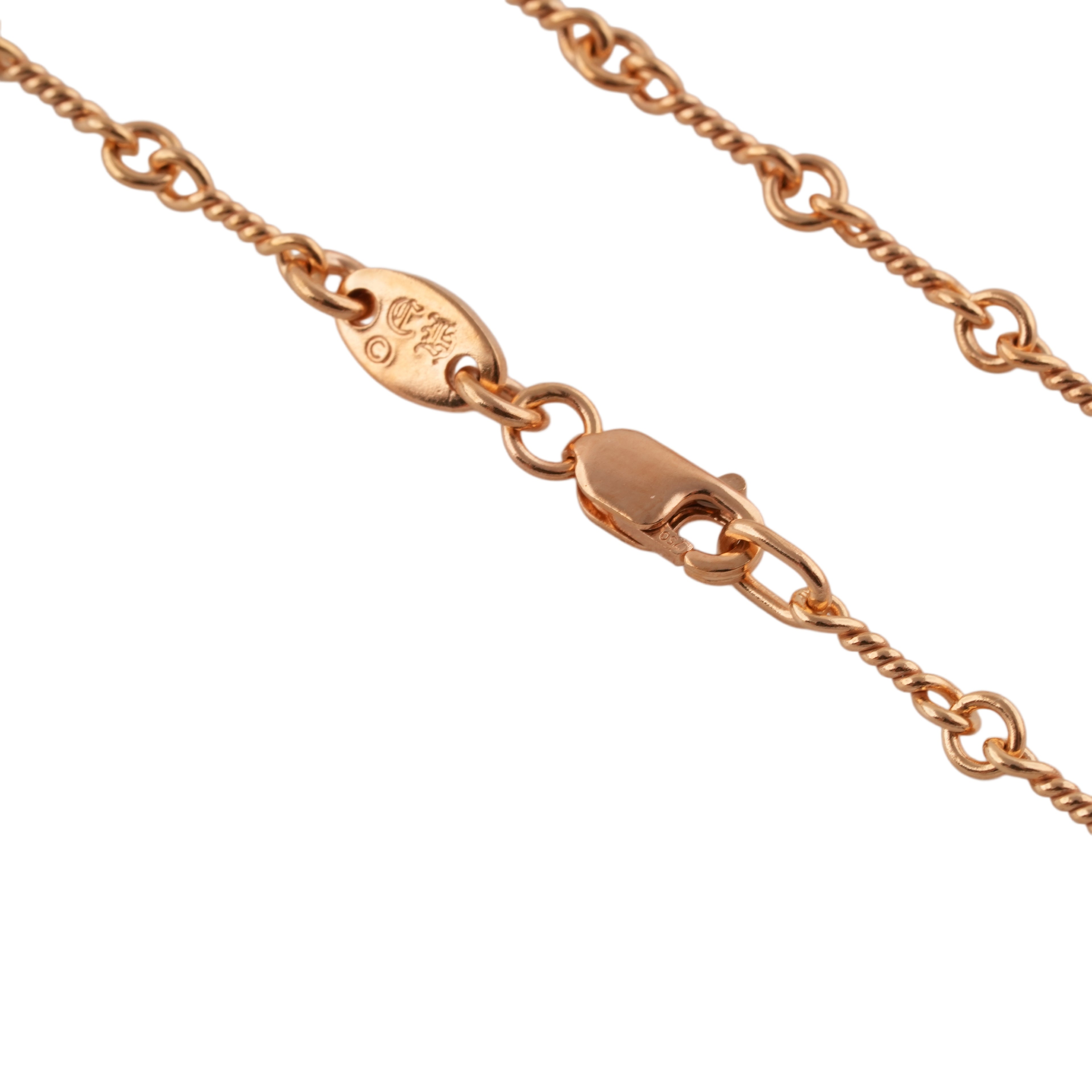 22k Twist Chain Necklace (18inch) #00476