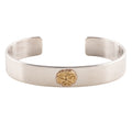 Gold Rose Stamp Flat Silver Cuff (L) (7.5inch) — Goro's