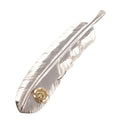 Gold Stamp Silver Feather (Left)(XL) — Goro's