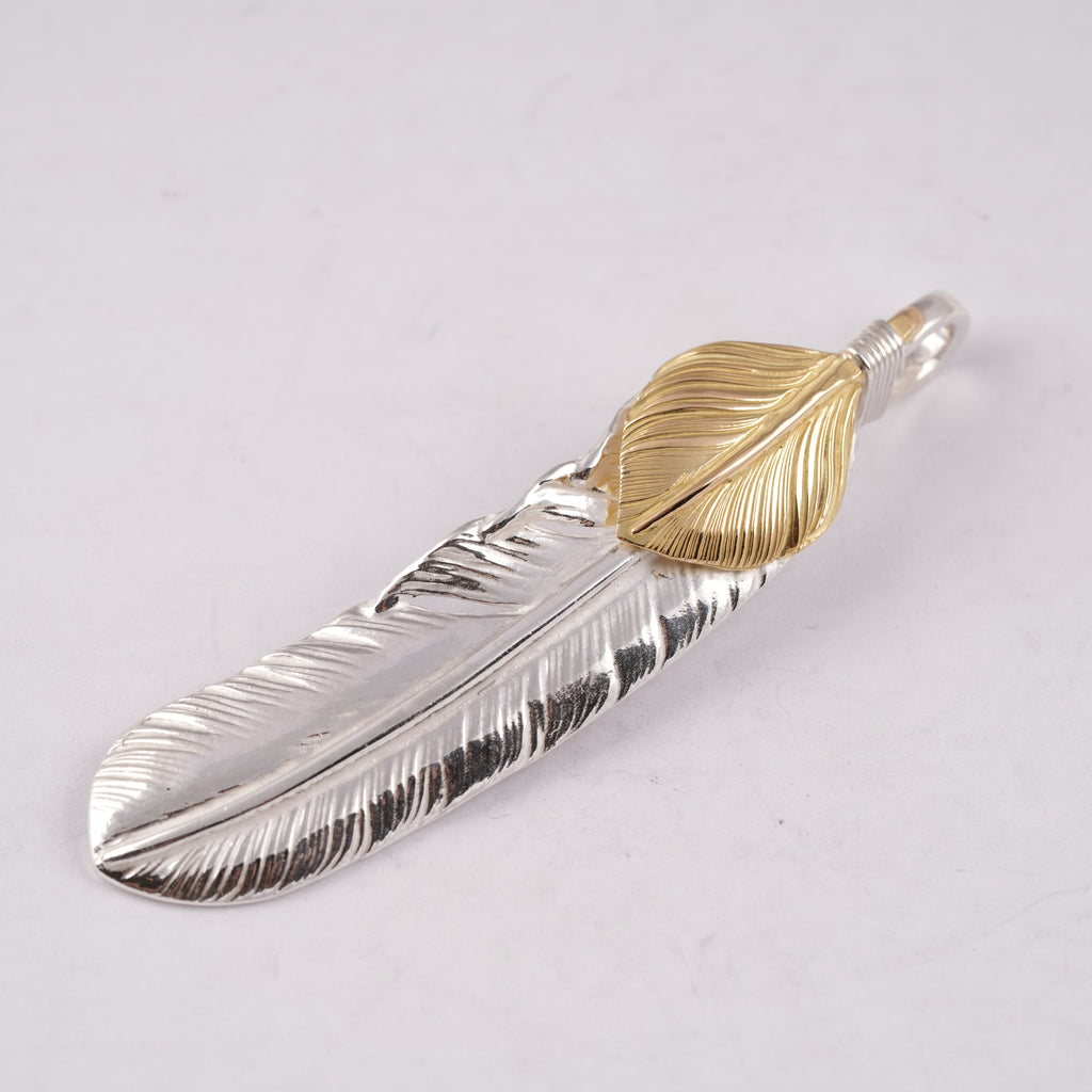 Gold Top Silver Feather (Right)(XL) #00177