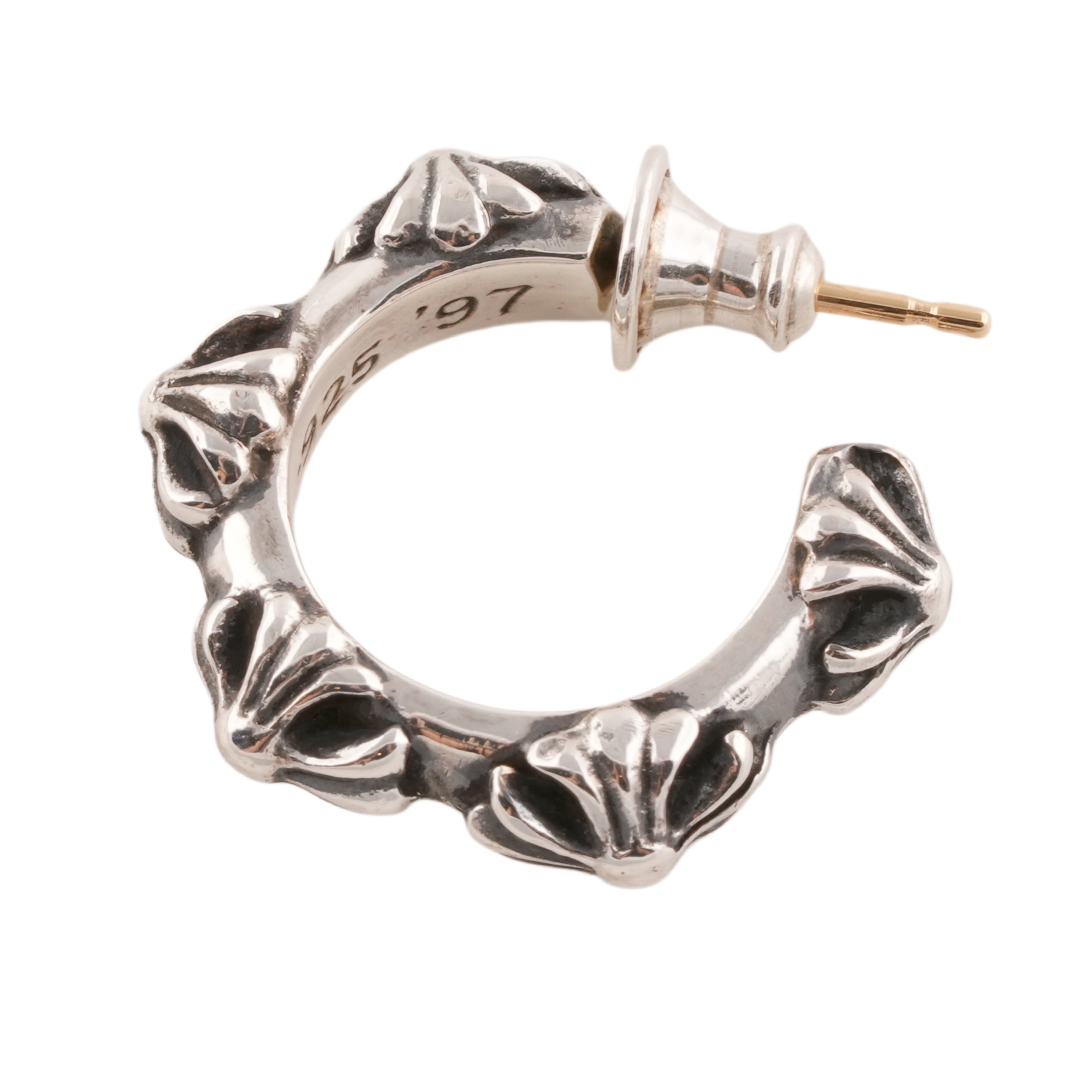 Cross Band Hoop Earring