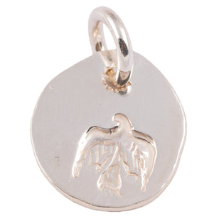 Eagle-in-Sun Silver Medallion Pendant (L) #00133