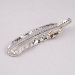 Gold Top Silver Feather (Right)(XL) #00177