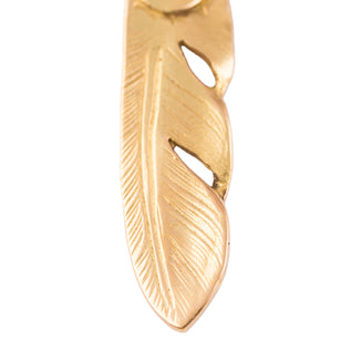 Gold Feather Pendant (Right)(S)