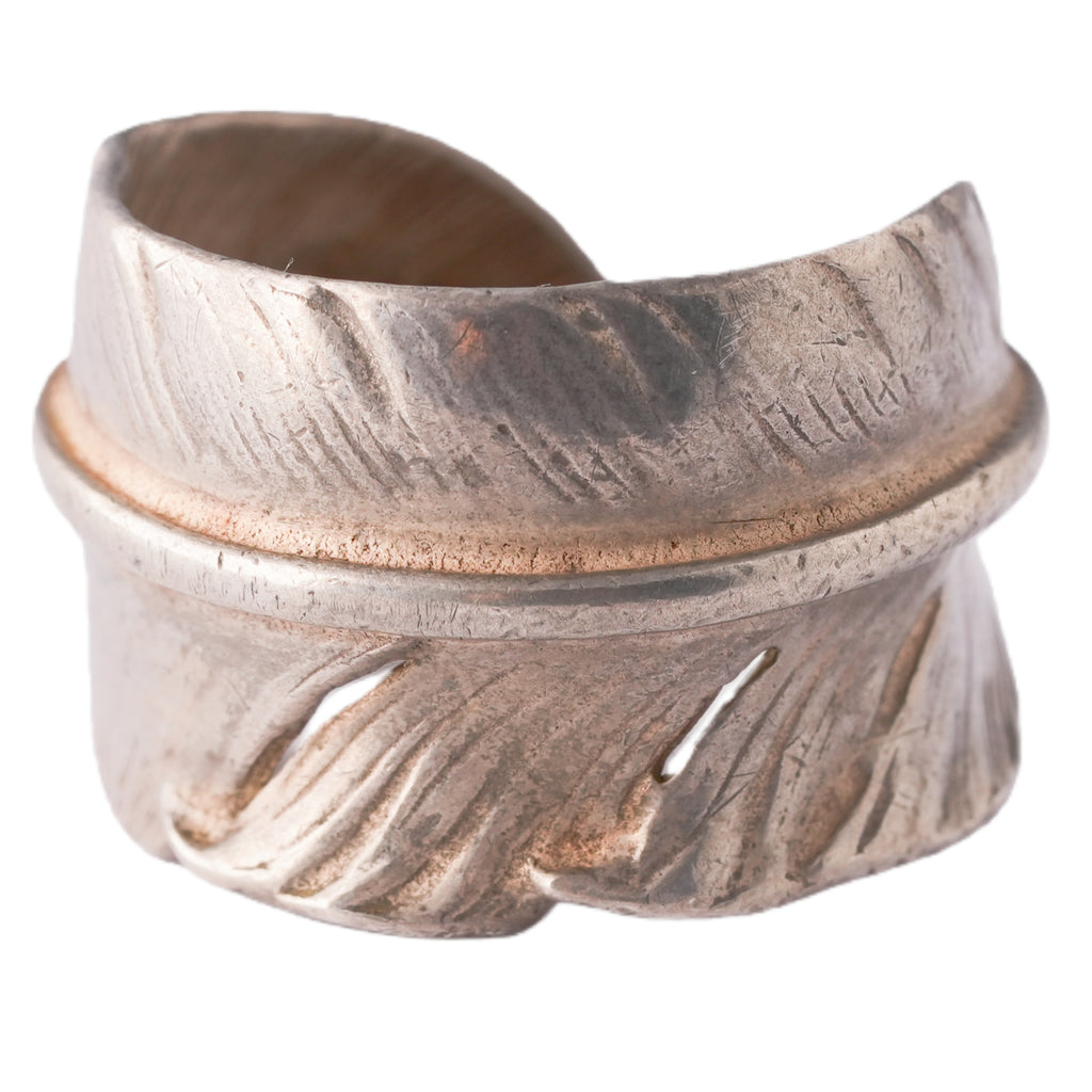 Plain Feather Silver Ring (Left) (US6.5)