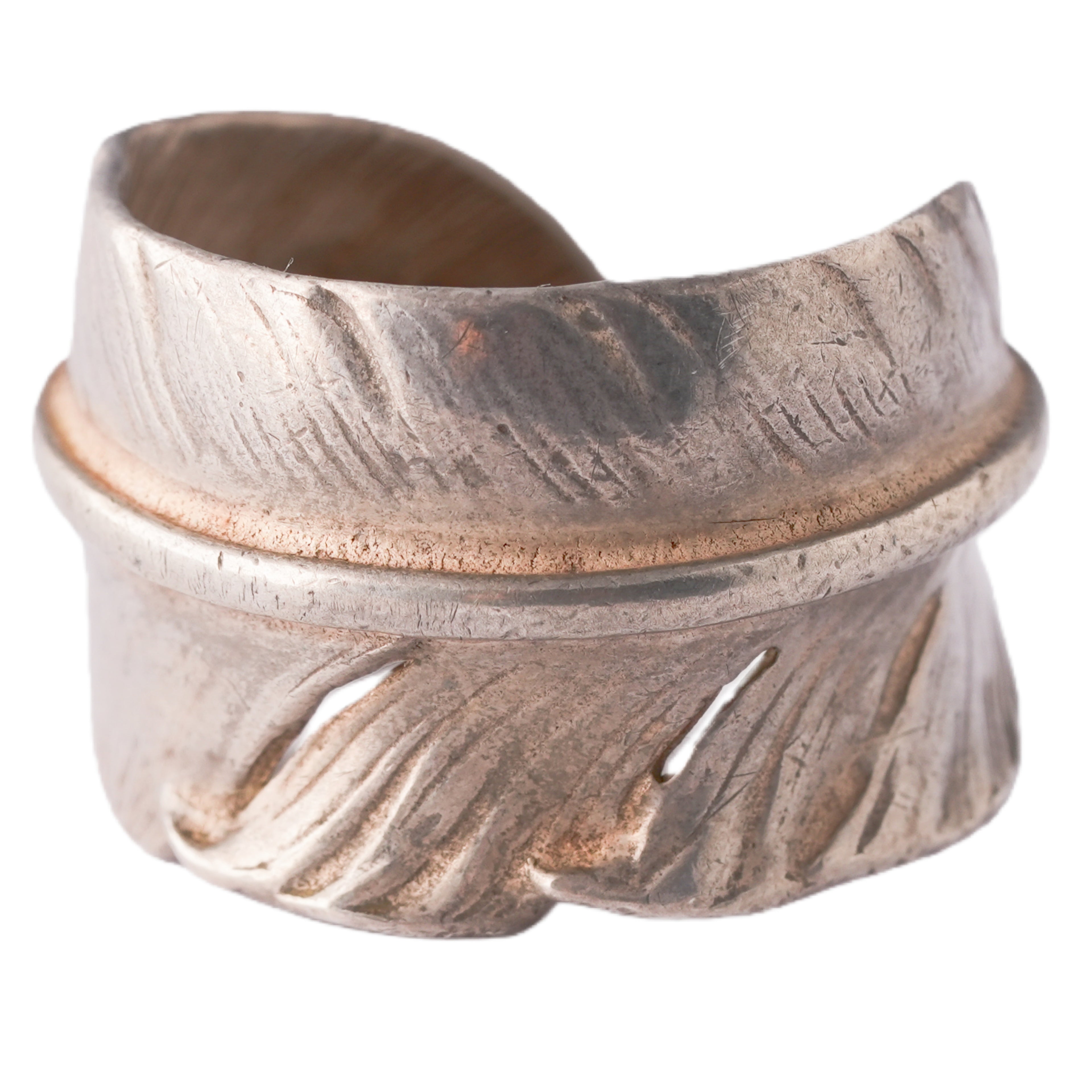 Plain Feather Silver Ring (Left) (US6.5)
