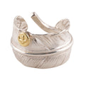 Gold Stamp Feather Silver Ring (Right) (Old Design) (US8) — Goro's