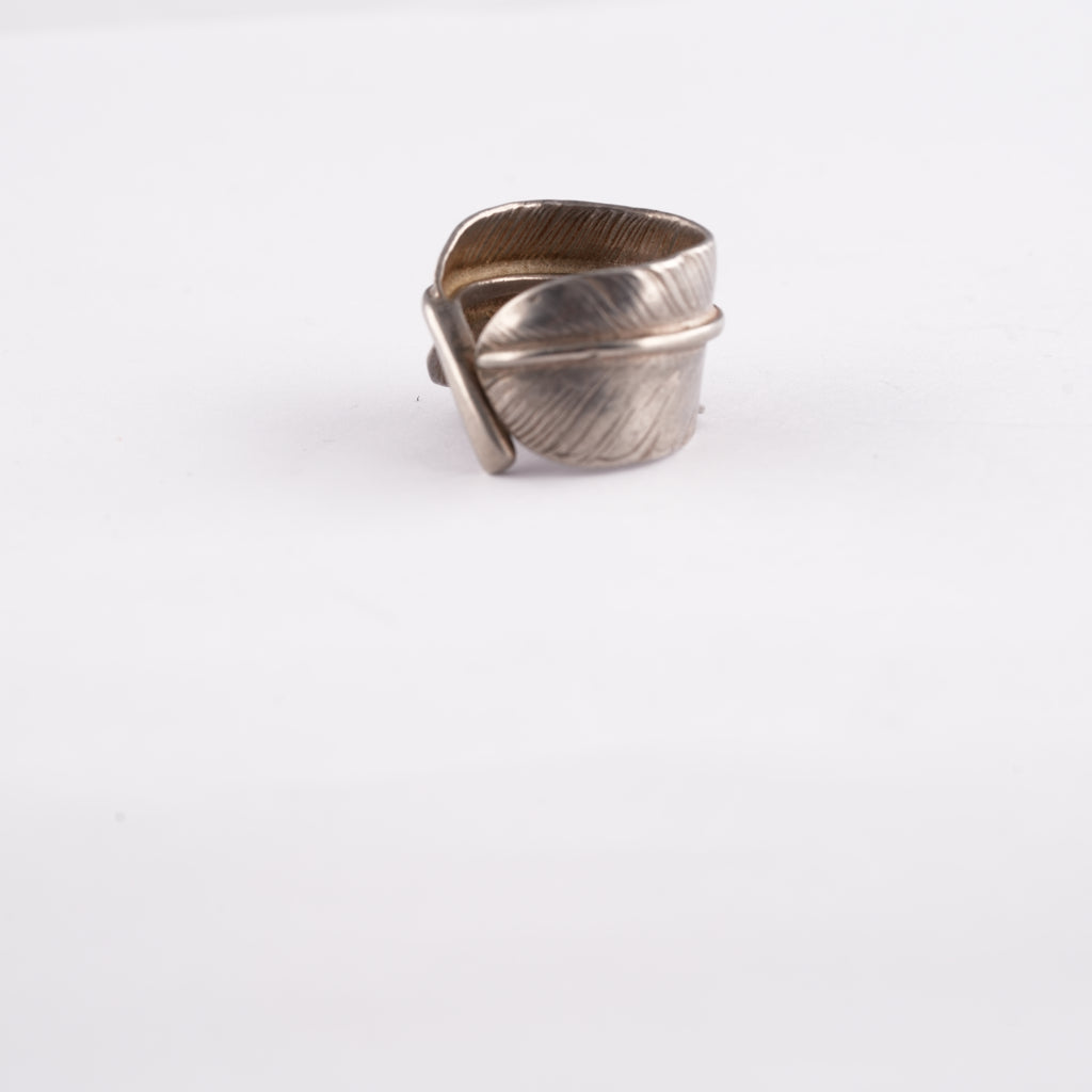 Plain Feather Silver Ring (Left) (US6.5)