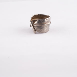 Plain Feather Silver Ring (Left) (US6.5)