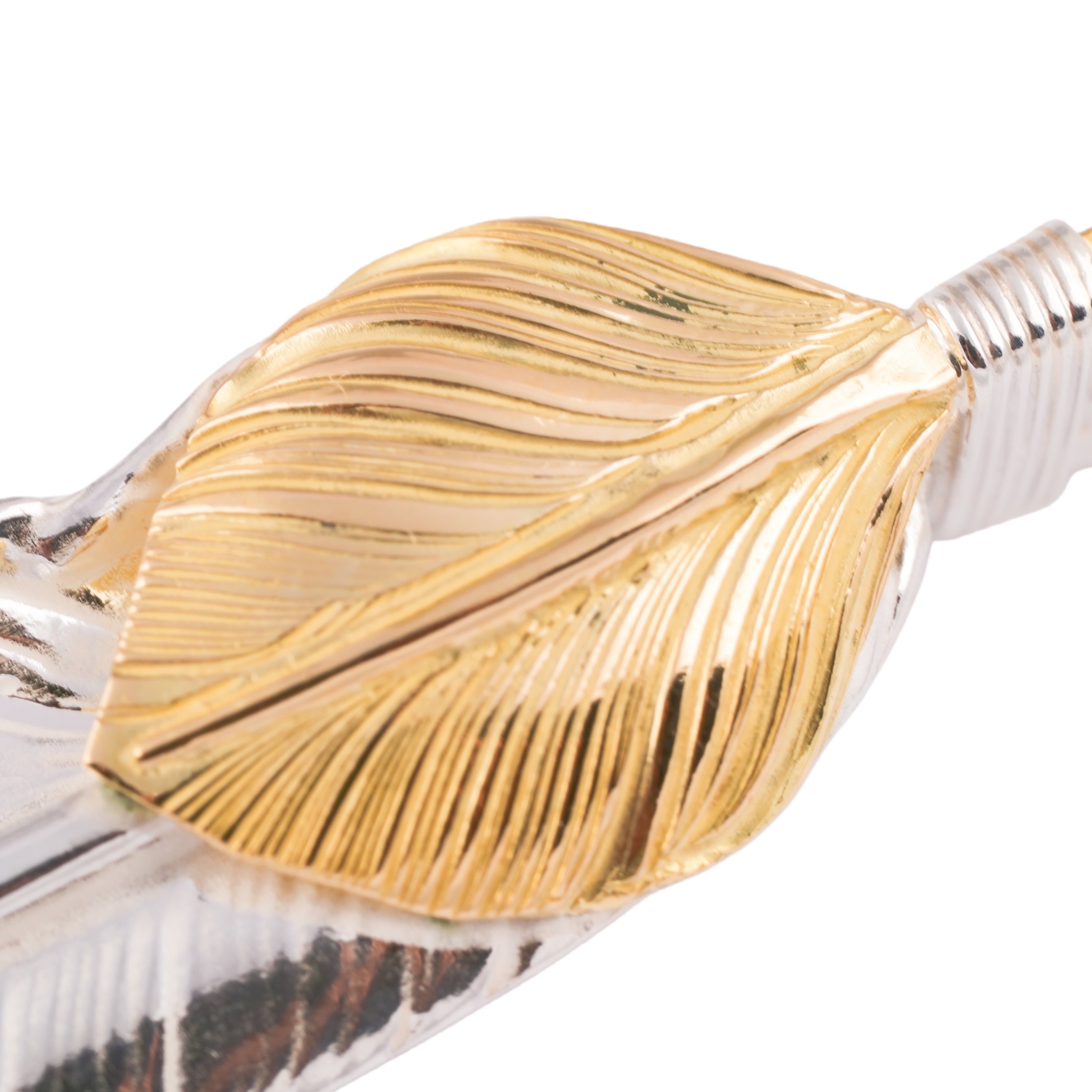 Gold Top Silver Feather (Right)(XL) #00182