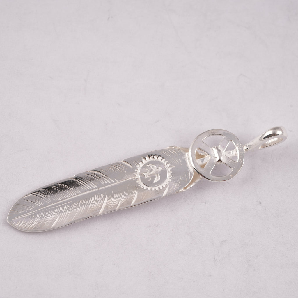 Heart Wheel Silver Feather (L) #00193