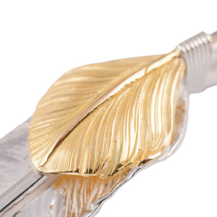 Gold Top Silver Feather (Left)(XL)