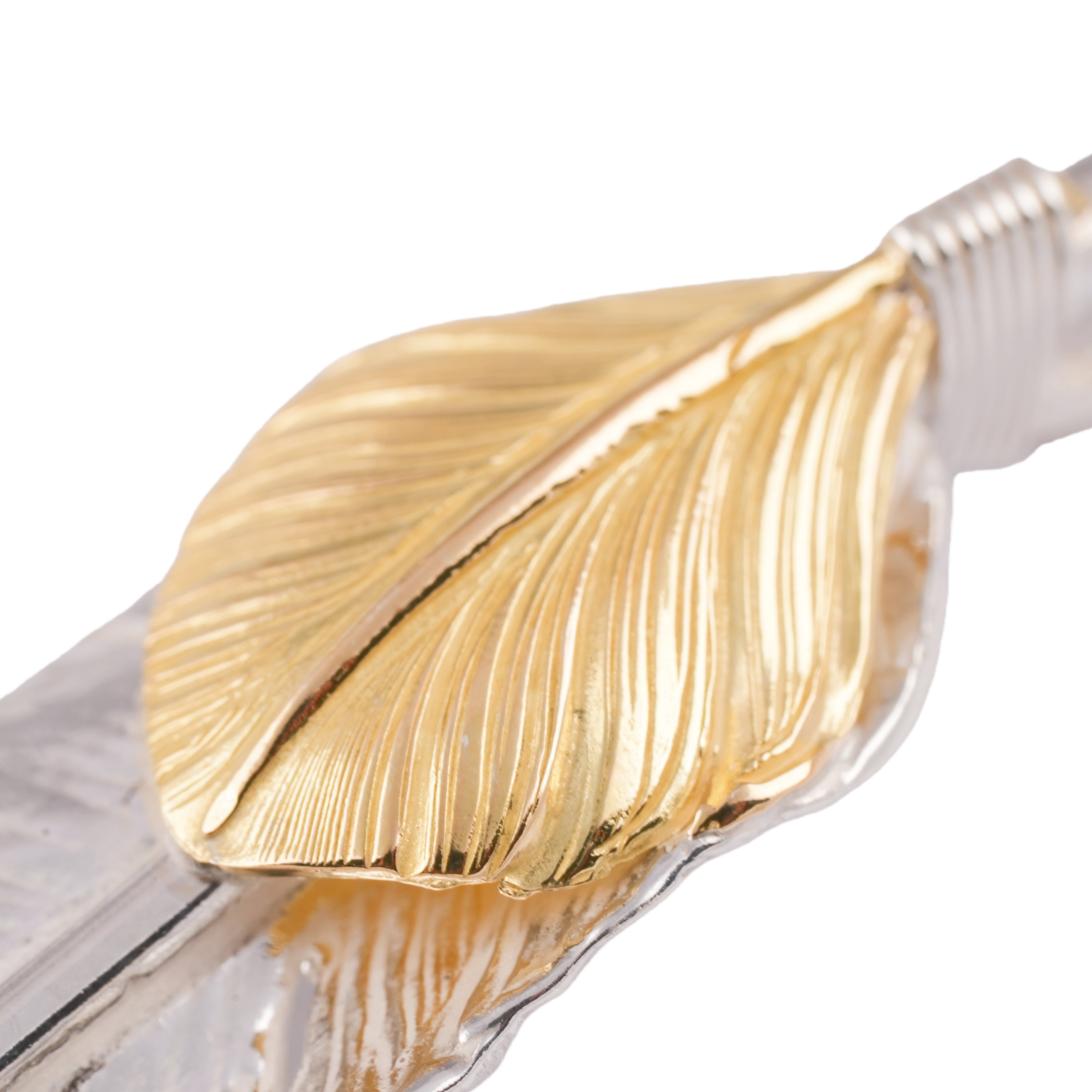 Gold Top Silver Feather (Left)(XL)