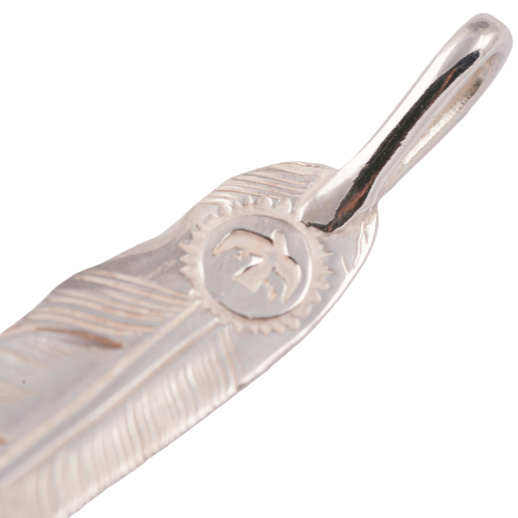 Silver Feather Pendant (Left)(M) #00093