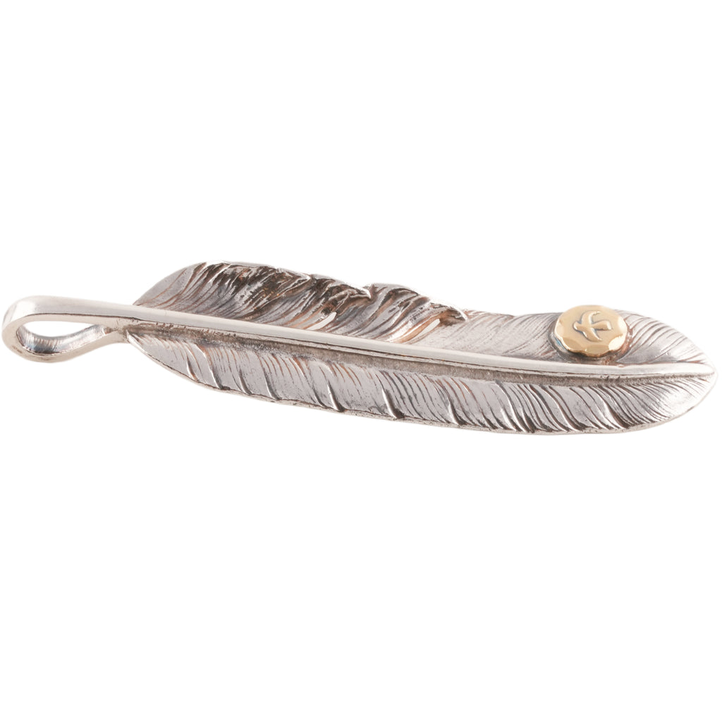 Gold Stamp Silver Feather (Left)(XL)