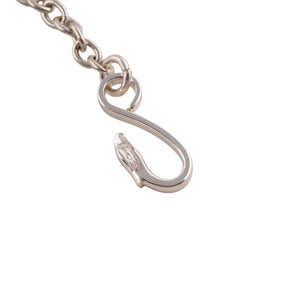 Eagle Silver Hook & Gold Eagle Stamp Silver Wheel Thick Round Chain Necklace (20inch) #00378