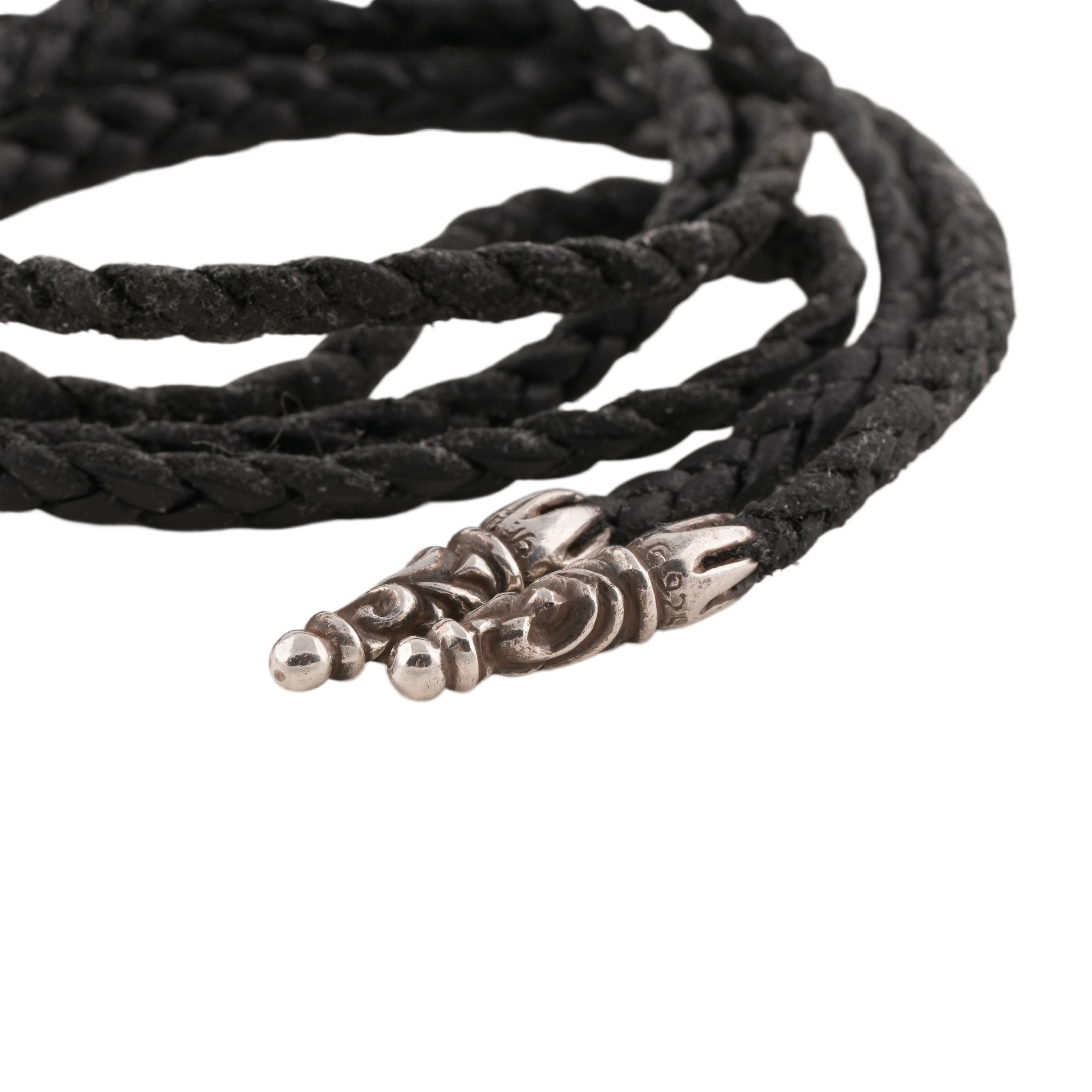 Scroll Leather Braid Necklace