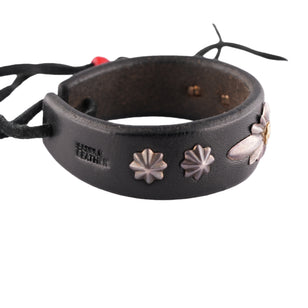 Gold Stamp GC24 5-Concho Leather Bracelet (8inch) #00164