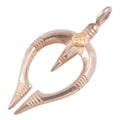 Gold Stamp Silver Naja Pendant (Long)(S) — Goro's