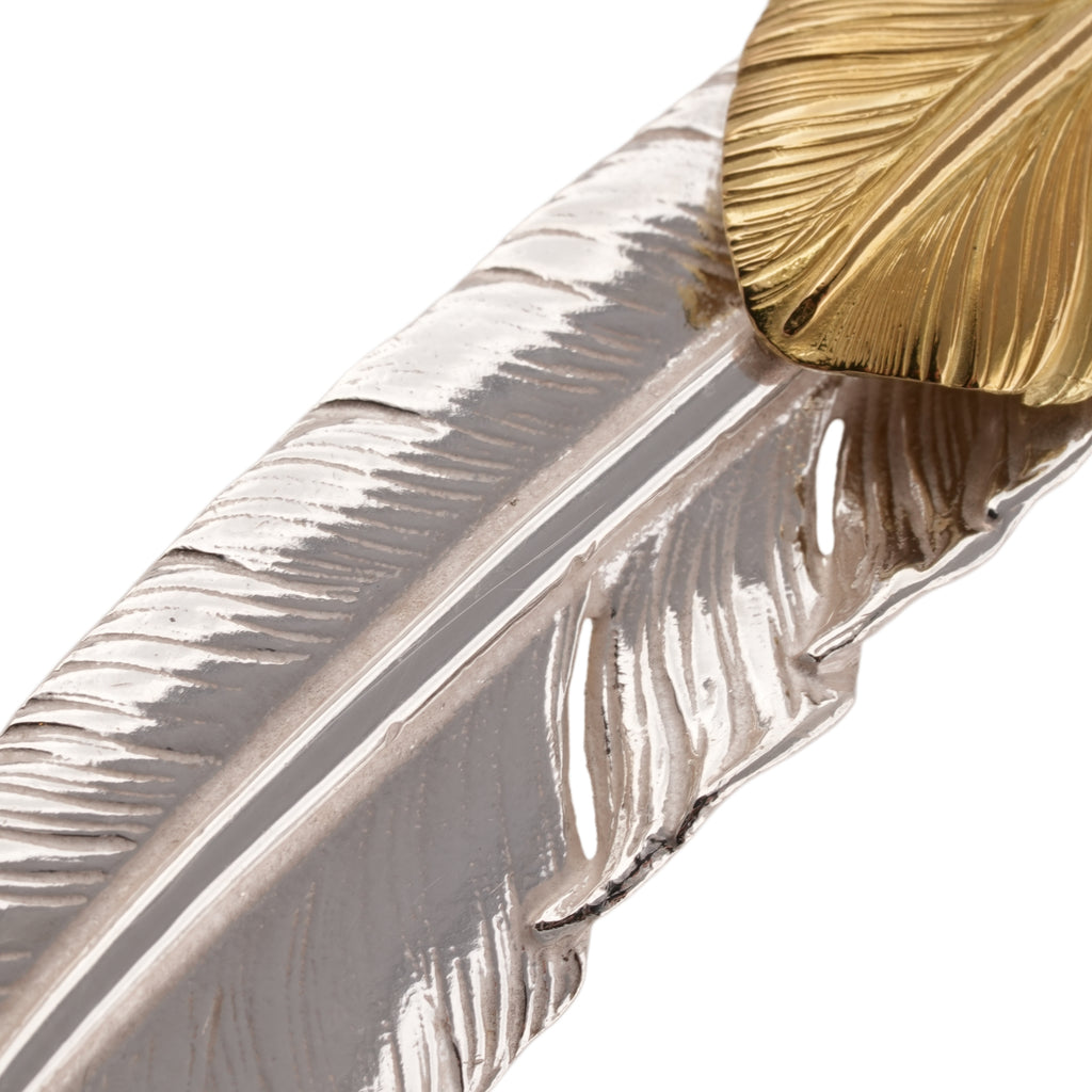 Gold Top Silver Feather (Left)(XL) #00249