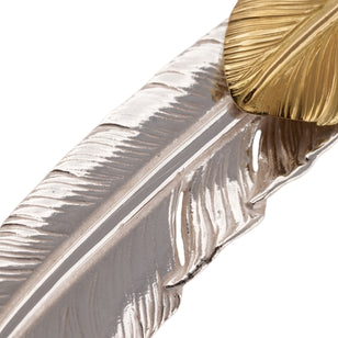 Gold Top Silver Feather (Left)(XL) #00249