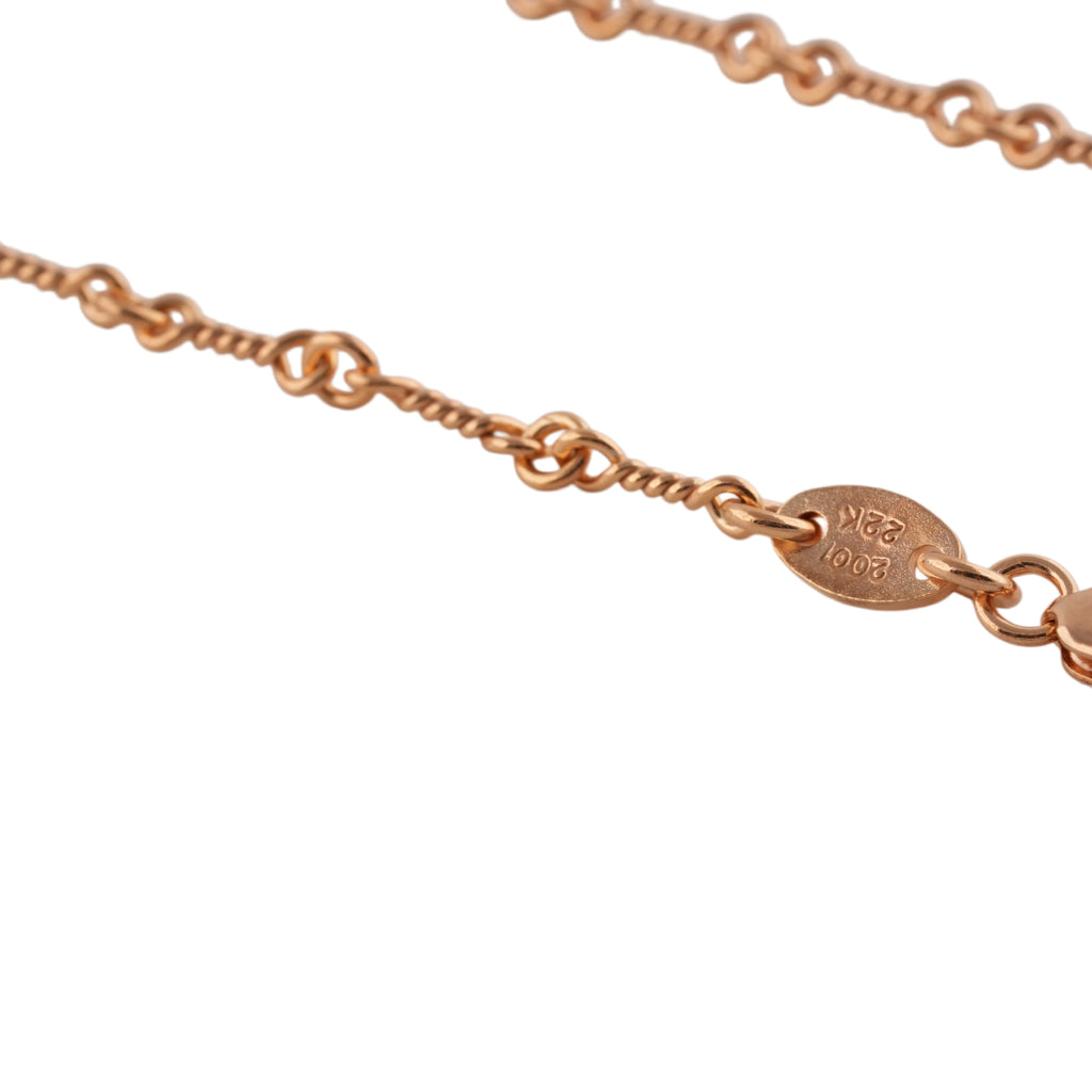 22k Twist Chain Necklace (24inch) #00473