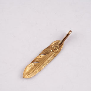 Gold Feather Pendant (Left)(L)