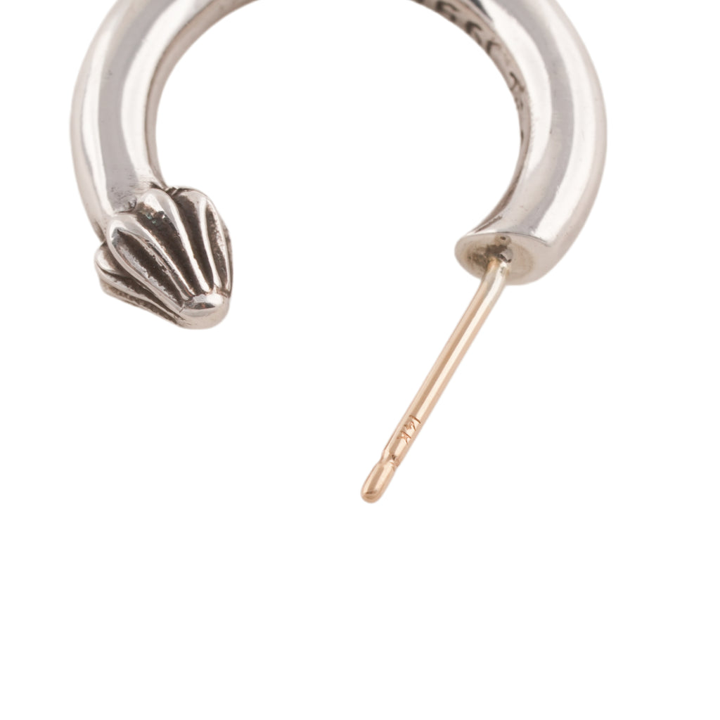 Plain Cross Nail Hoop Earring #00577