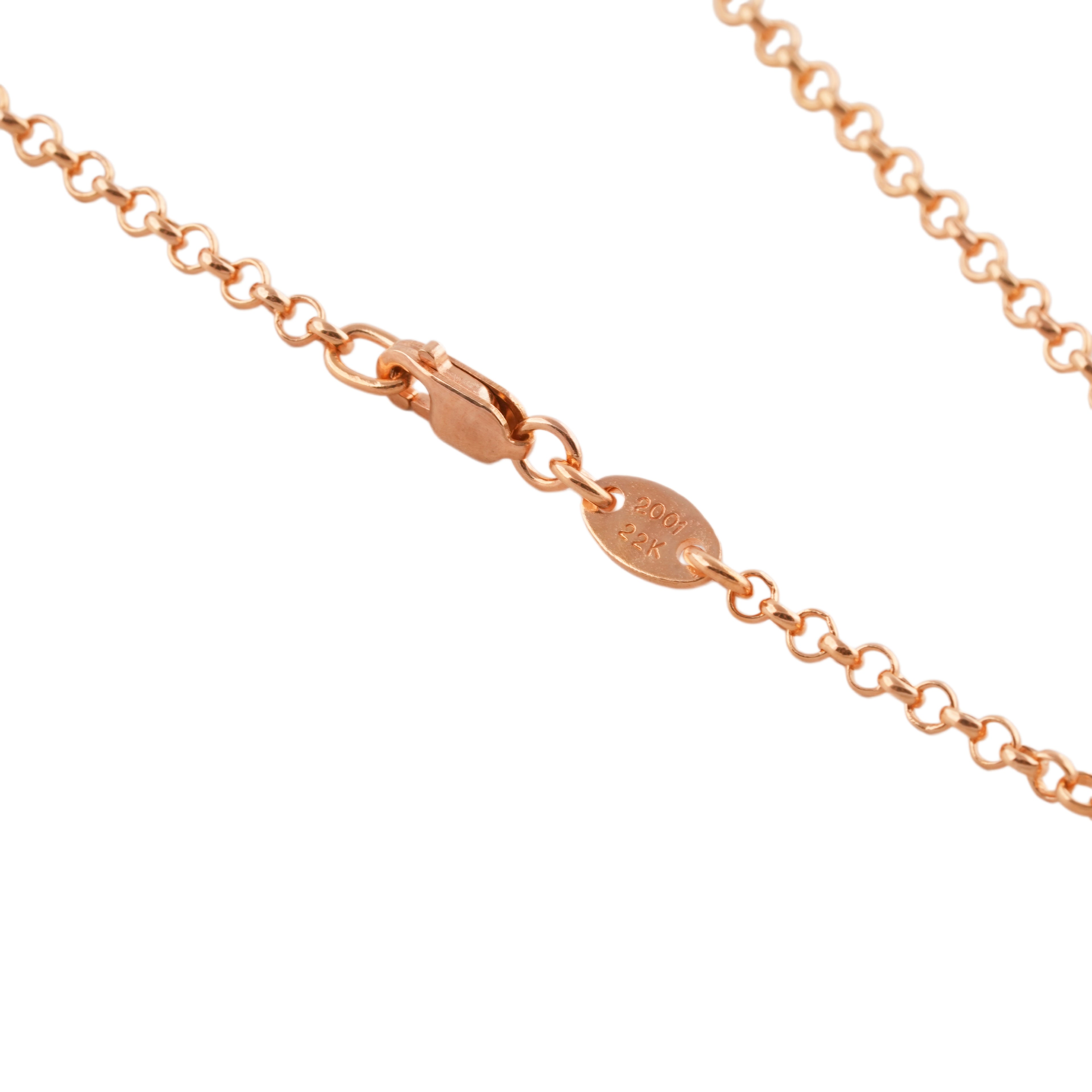 22k Roll Chain Necklace (16inch) #00599