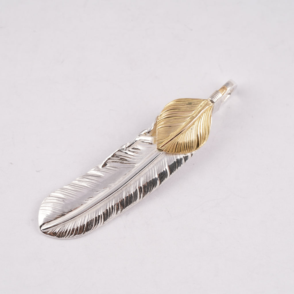 Gold Top Silver Feather (Right)(XL) #00182