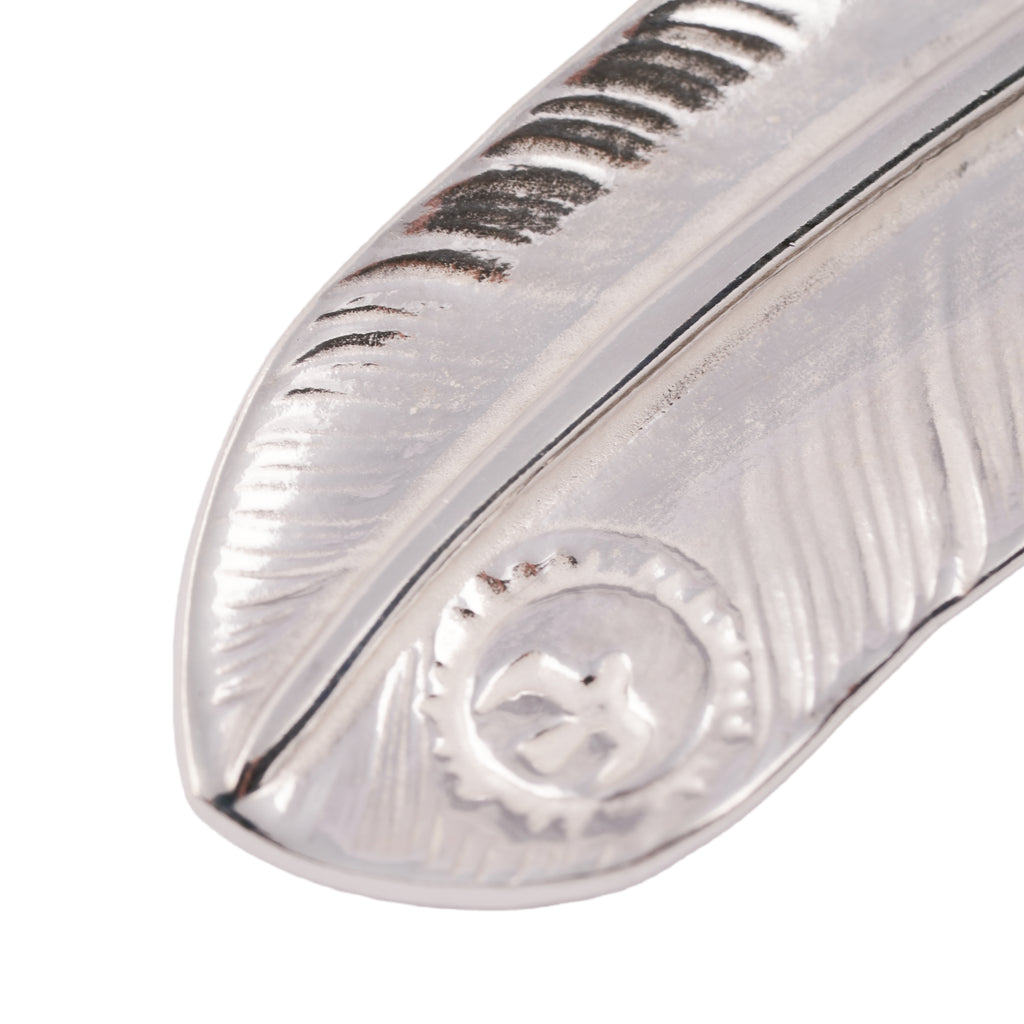 Gold Stamp Silver Feather (Right)(XL) #00188