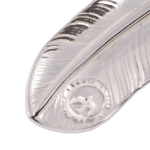 Gold Stamp Silver Feather (Right)(XL) #00188