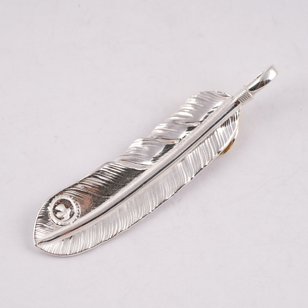 Gold Top Silver Feather (Left)(XL) #00179
