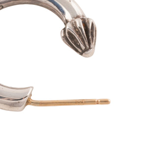 Plain Cross Nail Hoop Earring