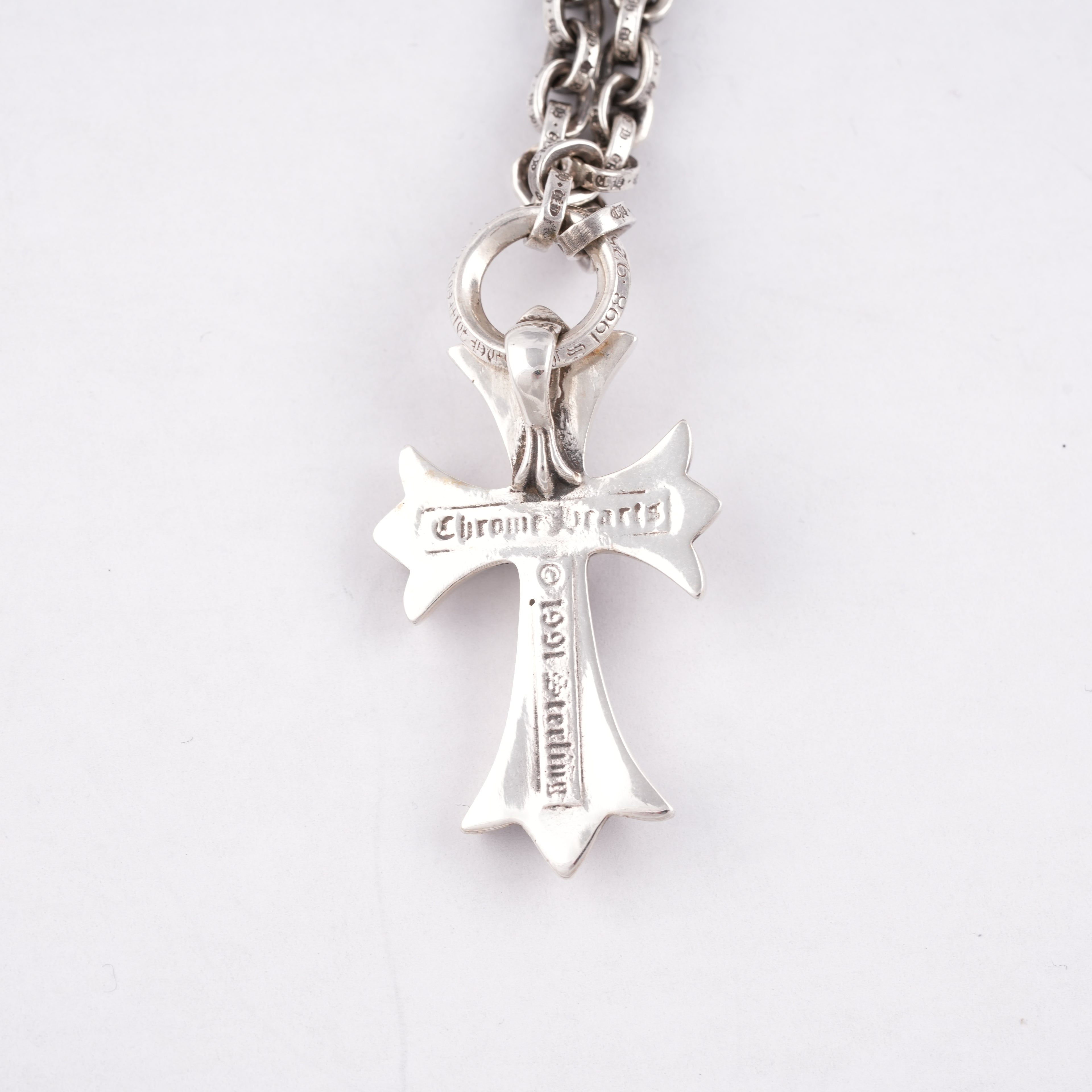 CH Cross + Paper Chain Necklace (Integrated) (18inch)