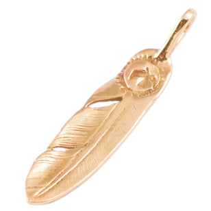 Gold Feather Pendant (Left)(M)