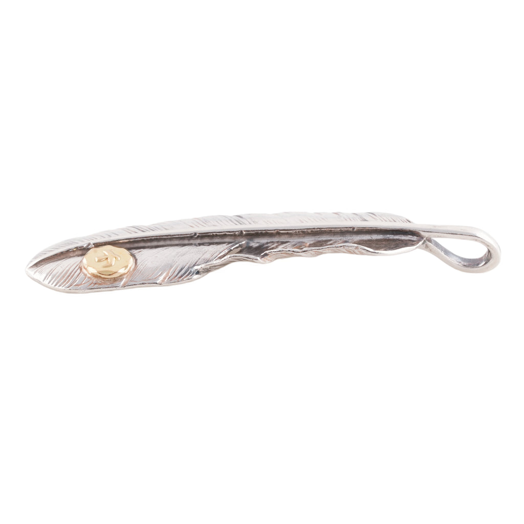 Gold Stamp Silver Feather (Left)(XL) #00557