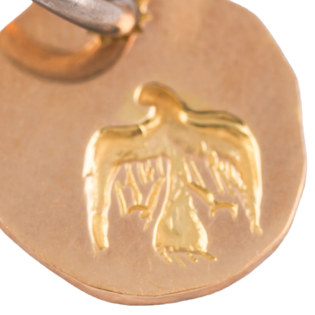 Eagle-in-Sun Gold Medallion Pendant (L)