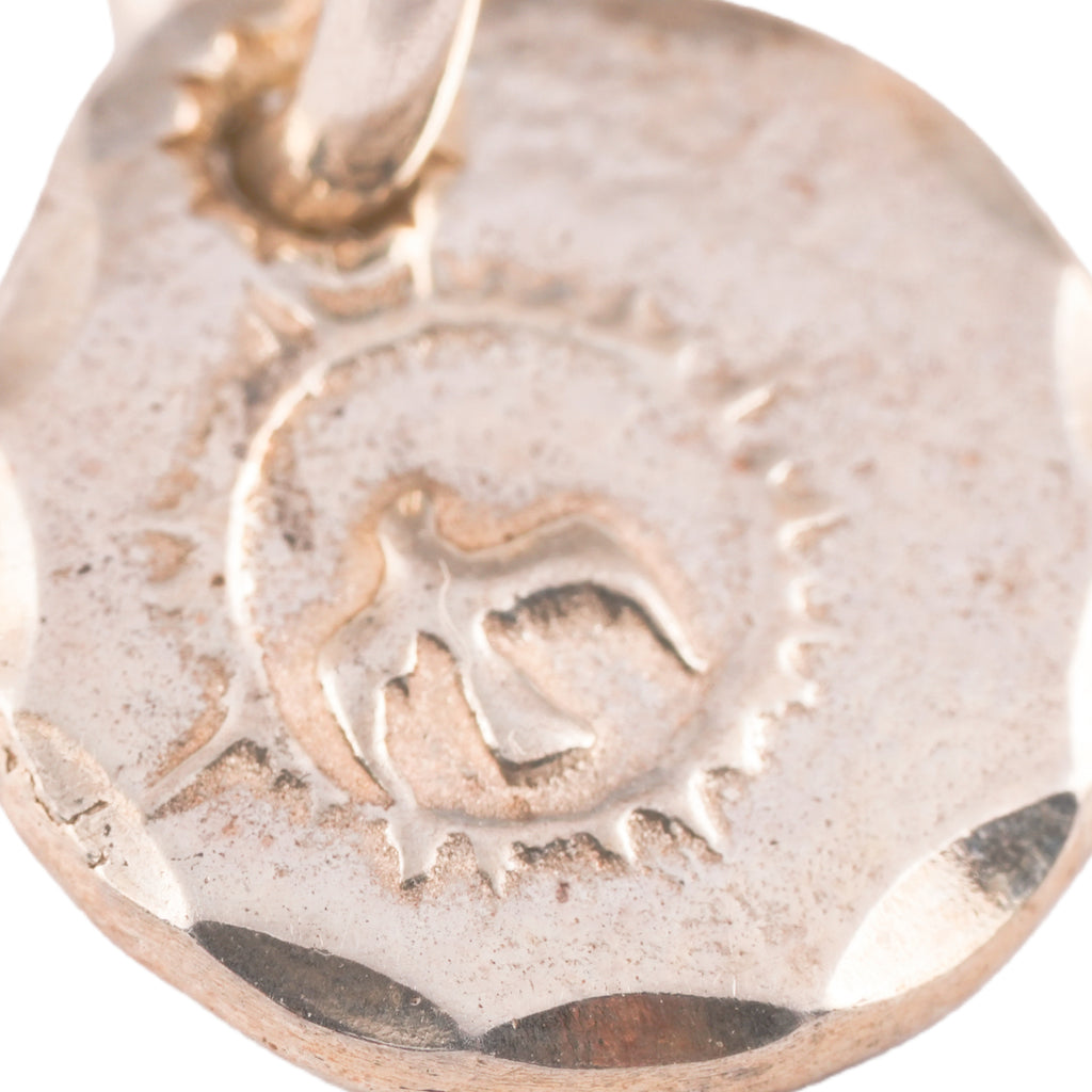 Eagle-in-Sun Silver Medallion Pendant (S)