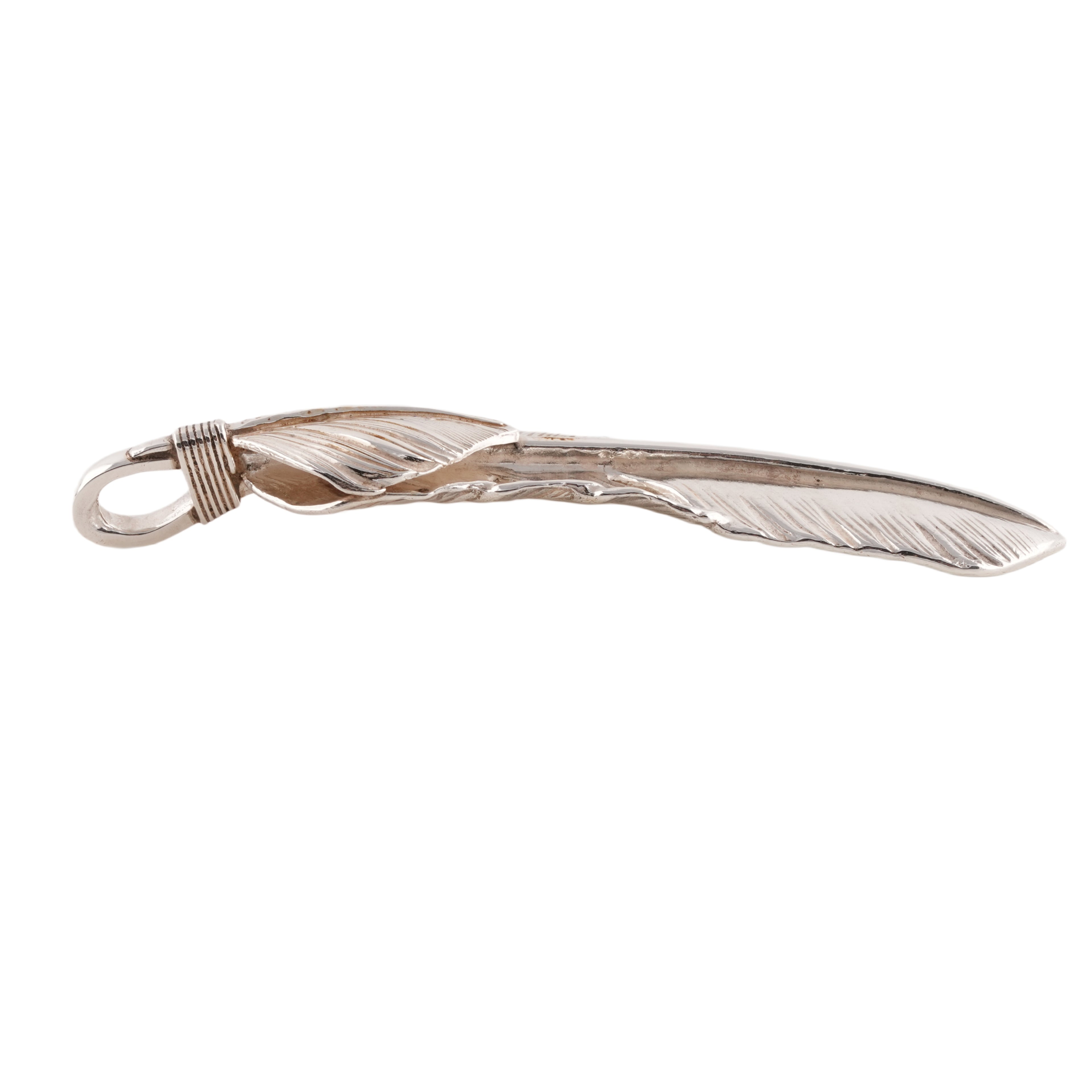Layered Top Silver Feather (Right)(XL) #00543